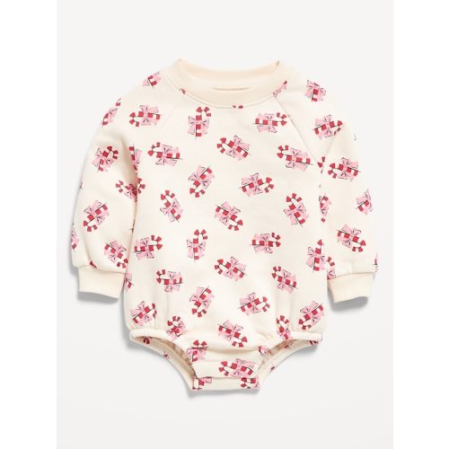 Printed Long-Sleeve Fleece One-Piece Romper for Baby