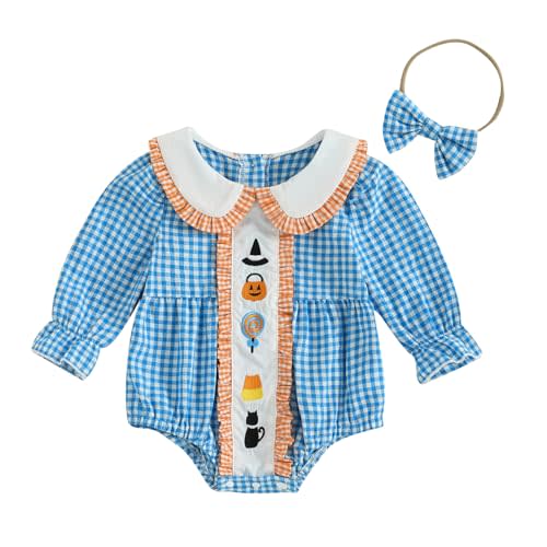 Giraropa Baby Girl Outfits Smocked Bubble Romper Jumpsuit Long Sleeve Bodysuit Cute Newborn Infant Fall Winter Clothes