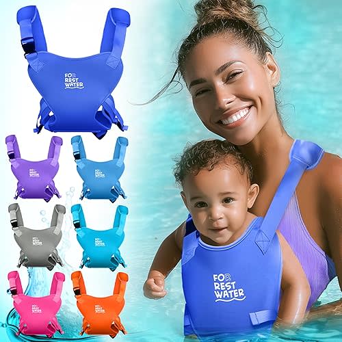 Baby Carrier - Premium Neoprene Ergonomic for Warm & Safe Water & Land Fun (4-24 Months) - Adjustable Infant & Toddler Harness – Summer & Winter Baby Carrier (Darkblue)