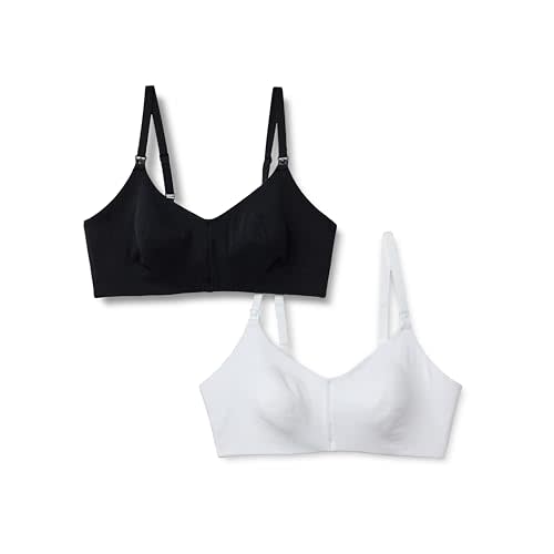 Amazon Essentials Women's Cotton Jersey Support Nursing Bra, Pack of 2