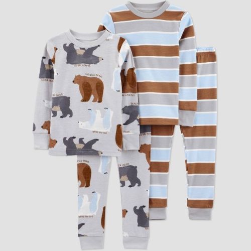 Carter's Just One You® Toddler Boys' 4pc Long Sleeve Cotton Pajama Set