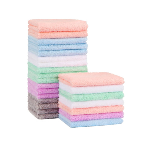 Orighty Baby Washcloths 24-Pack(7''x9''), Microfiber Coral Fleece Baby Towels, Super Soft and Absorbent Wash Cloths for Newborns, Infants and Toddlers, Gentle on Delicate Skin for Face Hands and Body