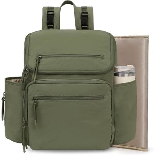 Omanmoli Diaper Bag Backpack Large Baby Travel Bag 30 OZ Tumbler Holder