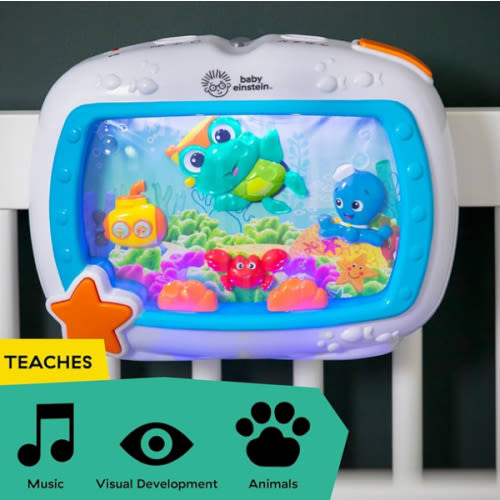 Baby Einstein Sea Dreams Soother Musical Crib Toy and Sound Machine, Newborn and up