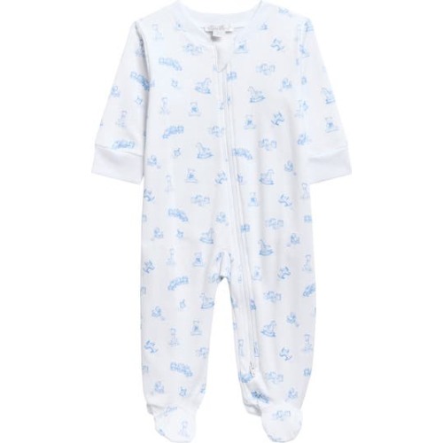 Print Pima Cotton Footie, 3-6M