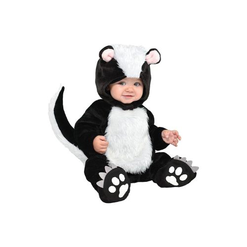 SUIT YOURSELF Little Stinker Skunk Costume for Babies, Size 6-12 Months, with Soft Jumpsuit, Hood, Tail and Booties