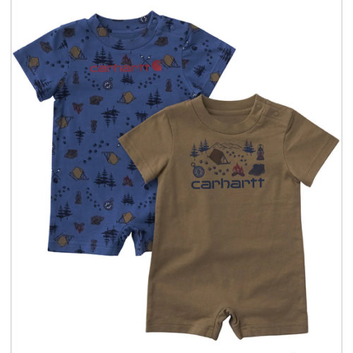 Boys' 2-Piece Short Sleeve Camping Romper Set Carhartt
