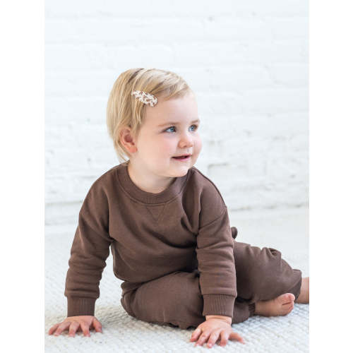 Georgie Fleece Relaxed Dropped Shoulder Pullover Sweatshirt