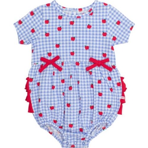 Apple Orchard Ruffle Cotton Bubble Romper, 6-12M