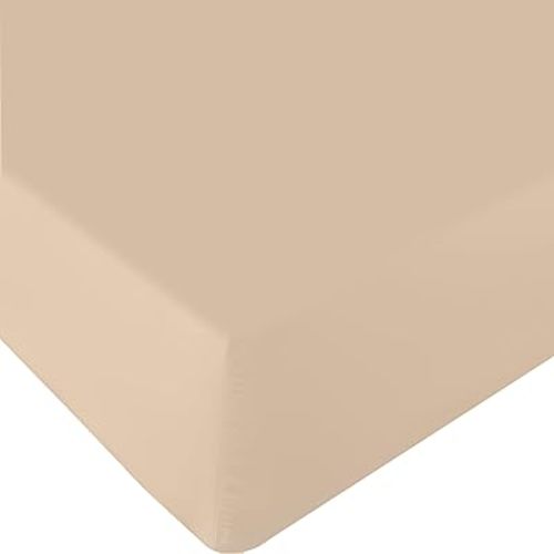 Utopia Bedding Full Fitted Sheet - Bottom Sheet - Deep Pocket - Soft Microfiber - Shrinkage and Fade Resistant - Easy Care -1 Fitted Sheet Only (Beige)