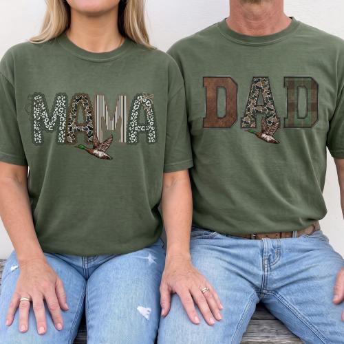 Mom And Dad Camo Shirts, Gift For New Parents, Mama Dada T-Shirts, Pregnancy Announcement Tees, Parents Christmas Gift, Mom Dad TShirts
