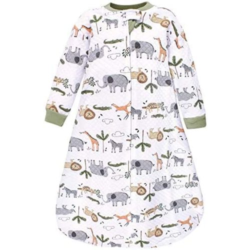 Hudson Baby Unisex Baby Premium Quilted Long Sleeve Sleeping Bag and Wearable Blanket