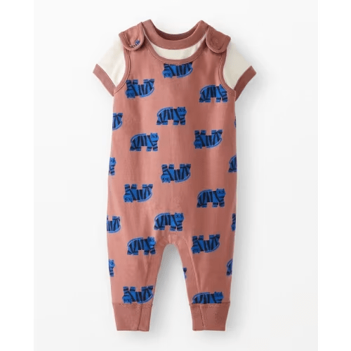 Baby T-Shirt & Overalls Set (size 3-6m)