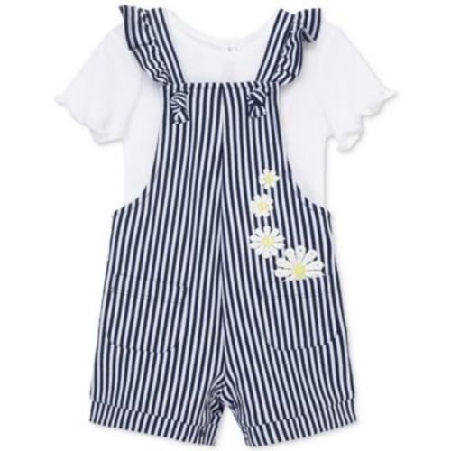 Baby Girls T-Shirt & Daisy Knit Shortall, 2 Piece Set