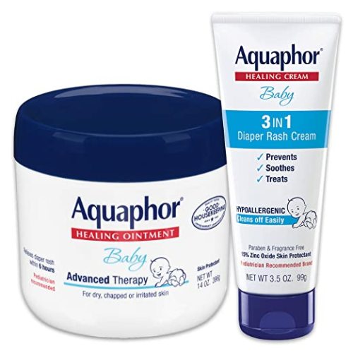 Aquaphor Baby Skin Care Set - Includes 14 Oz. Jar of Advanced Healing Ointment & 3.5 Oz Tube of Diaper Rash Cream, 2 Piece Set, 1 Count