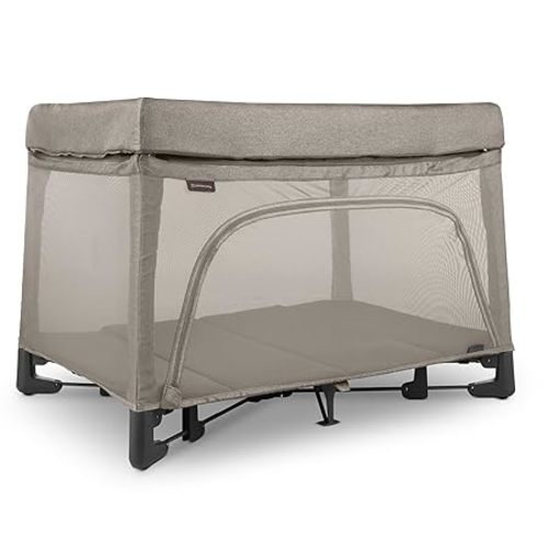 UPPAbaby Remi Playard | Deluxe 3-in-1 Portable Playard, Bedside Bassinet + Travel Crib| Mesh Bassinet, Mattress, Organic Cotton Mattress Cover + Storage Bag Included | Wells (Dark Taupe Mélange)