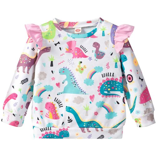RETSUGO Toddler Baby Girls Sweatshirts Casual Pullover Crewneck Winter Long Sleeve Tops Shirts Clothes 3T-8T