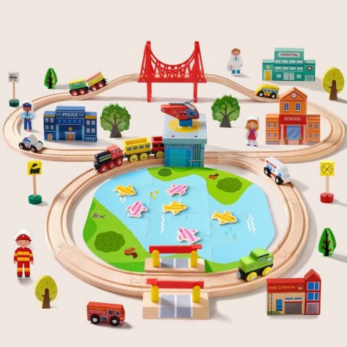 Tiny Land® Wooden Track Trains