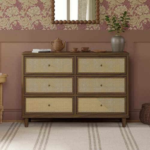 Namesake Marin with Cane 6 Drawer Assembled Dresser