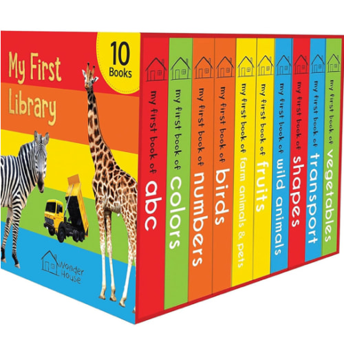 My First Library: Boxset of 10 Board Books for Kids