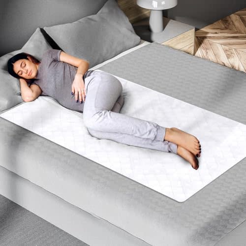Epica Incontinence Bed Pads Washable Waterproof, 34"x52" (2 Pack), USA Made | 500 Washes, Reusable Heavy Absorbency Washable Pee Pads for Adults, Elderly & Pets - White