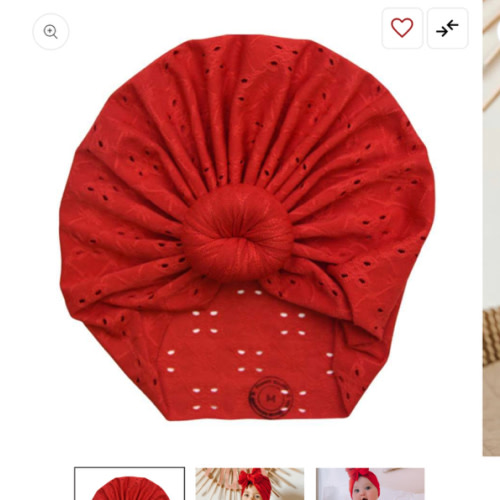 Clancy | Hot Rod Red | Eyelet Headwrap