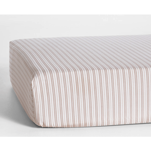 Frenchie Dusty Blush 100% Organic Cotton Baby Crib Fitted Sheet by Leanne Ford