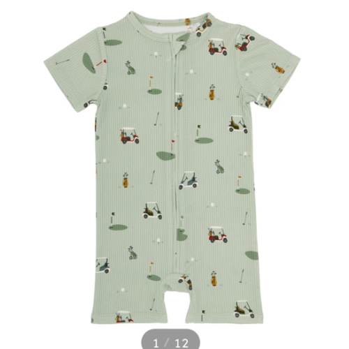 Golf Small Ribbed Summer Zip Romper