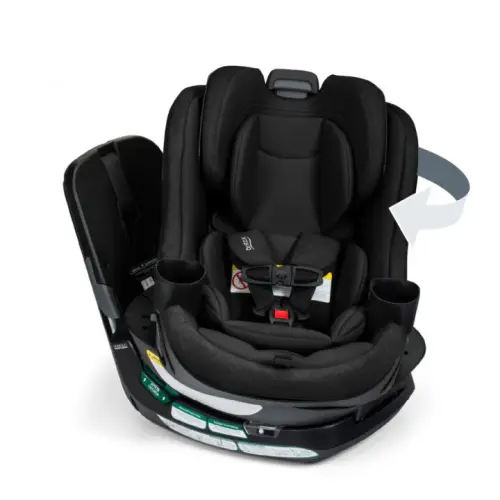 Britax Galaxy360 Slim Rotating Convertible Car Seat With SwivelSmooth Steel Ring  - Raven Black