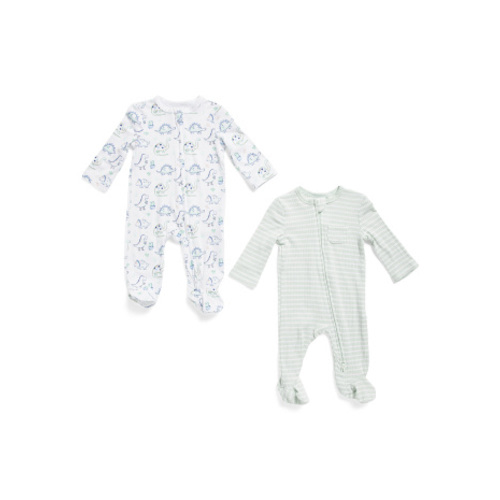 Newborn Boys 2pk Dino Print Footed Coveralls | Baby Boys (0-24m) | Marshalls