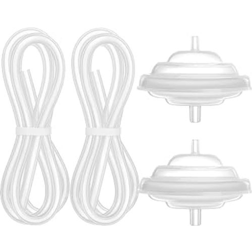 [4-Count] Papablic Backflow Protector and Tubing Compatible with Spectra S1 Spectra S2 Spectra 9 Plus Breast Pumps, Not Original Spectra Pump Parts, BPA/DEHP Free