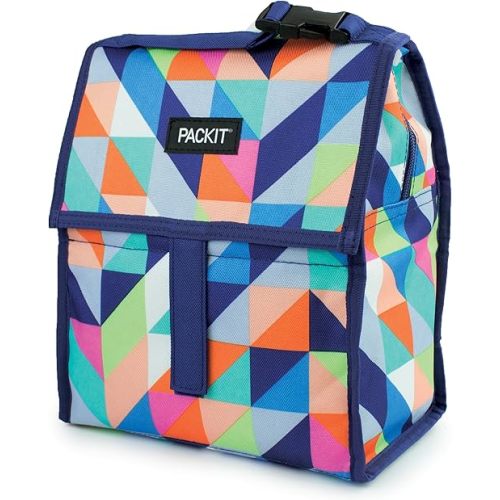 PackIt Freezable Lunch Bag with Zip Closure, Paradise Breeze