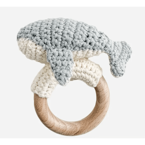 Whale Crocheted Rattle Teether