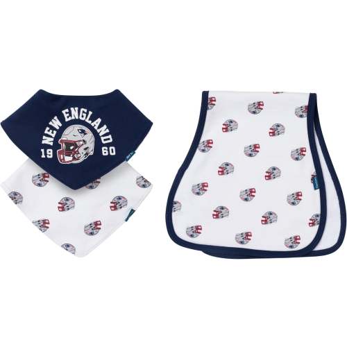3-Piece Baby New England Patriots Bibs and Burp Cloth Set