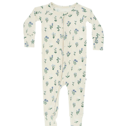 Morning Meadow Small Ribbed Zip Romper