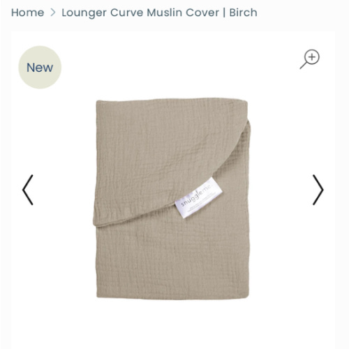Lounger Curve Muslin Cover | Birch