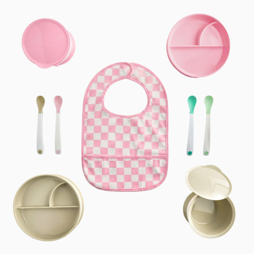 Sprucely Solid Feeding Starter Set (9-Piece) - Pink Multi