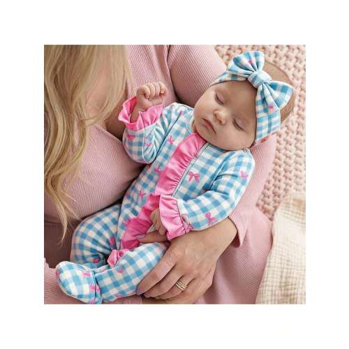 SHEIN Newborn Baby Cute Knitted Casual Cartoon Pattern Romper And Headband Set | SHEIN USA