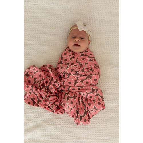 BROWN + PINK DAISIES | SWADDLE
