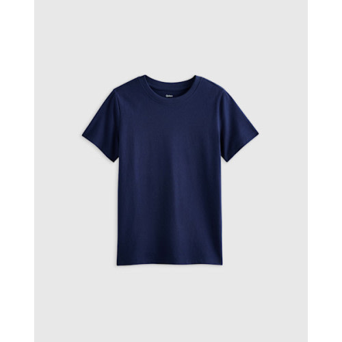 100% Organic Cotton Jersey Short Sleeve Tee in Navy