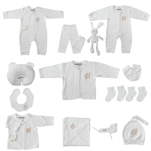 keppii essential™ 18-Piece Newborn Layette Gift Set – Premium Clothing & Accessories | Luxury Gift Box | Unisex