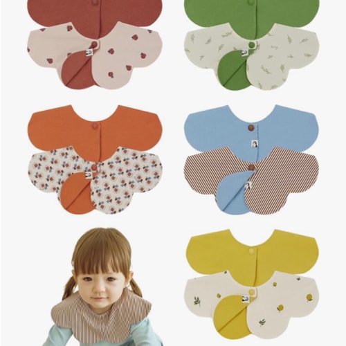 Konny Baby Bib 3/5/7-Pack Set, 360 ​​° Rotate, Soft and Absorbent Drooling for Toddler Boys Girls Baby Essentials