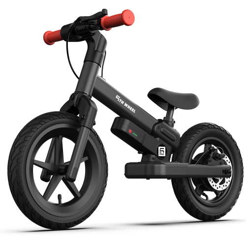 5Th Wheel KB09 150W Electric Balance Bike for Kids, Black - 12" Pneumatic Tire with Dual Brake