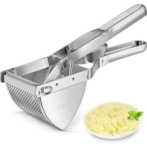 Potato Ricer, Sopito Stainless Steel Potato Masher for Commercial and Home Use