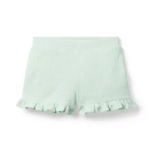 Girl Seaside Green Gingham Terry Gingham Short by Janie and Jack