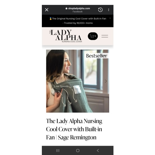The Nursing Cool Cover with Built-in Fan — As Seen On Shark Tank - Lady Alpha -The Nursing Cool Cover