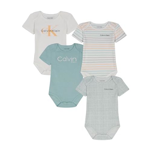 Calvin Klein baby-boys 4 Pack Bodysuit