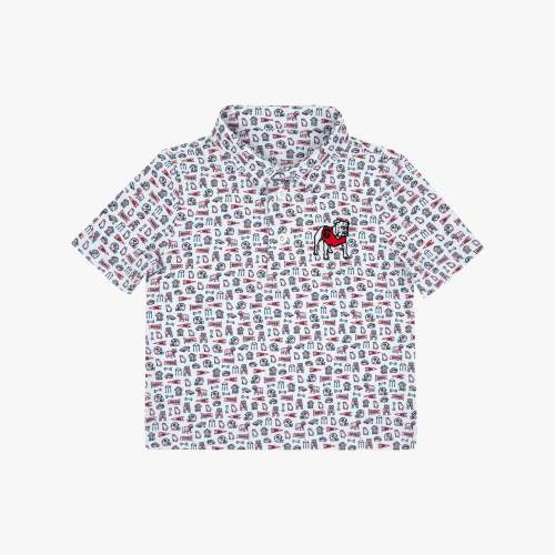 The Lil' Georgia Gameday 2.0 | Collegiate Polo | The Georgia Gameday 2.0 - White/Roar Red - 1