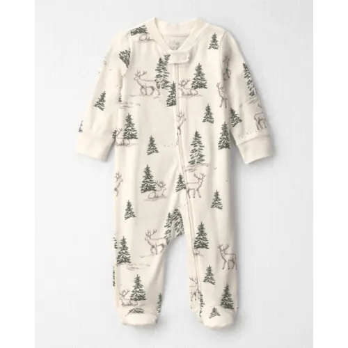 Baby Organic Cotton Sleep & Play Pajamas in Reindeer Forest - Little Planet | Carter's