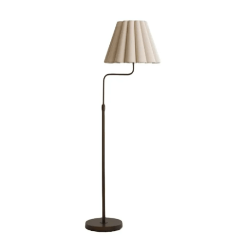 Linen Fluted Floor Lamp